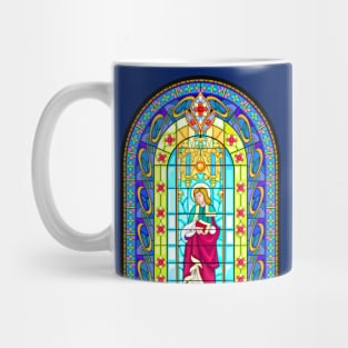 Gothic stained glass window with Peter the Apostle Mug